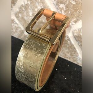 Michael Kors Gold/Tan Belt Sz S